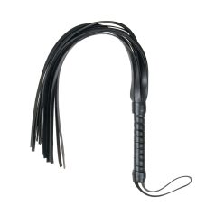 Easytoys - bičík flogger - mäkká umelá koža - čierny