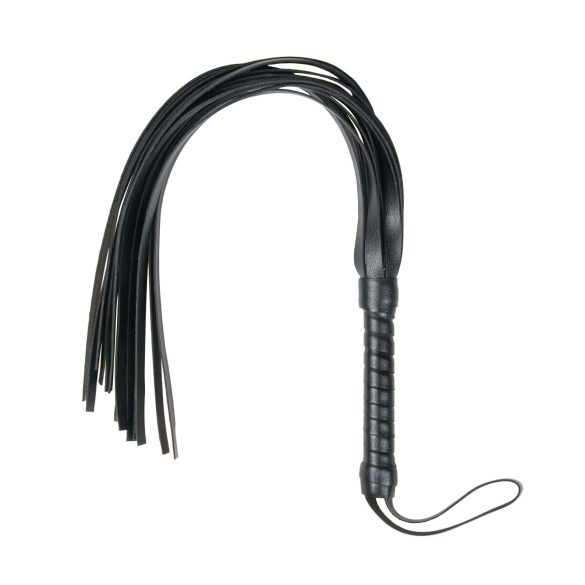 Easytoys - bičík flogger - mäkká umelá koža - čierny