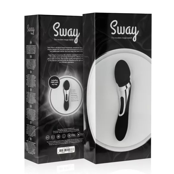 Sway No.1 Wand - masážny vibrátor 2v1 - dobíjací - čierny