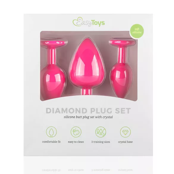 Easytoys - análny plug set - ružový