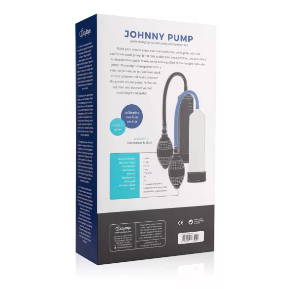 Easytoys - vákuová pumpa na penis - čierna