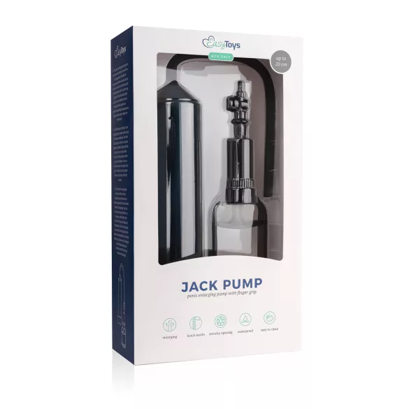 Easytoys - vákuová pumpa na penis - ručný úchyt - čierna