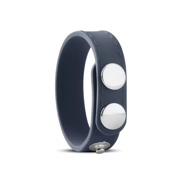 Boners - nastaviteľný erekčný krúžok na penis S/M - silikón sivý