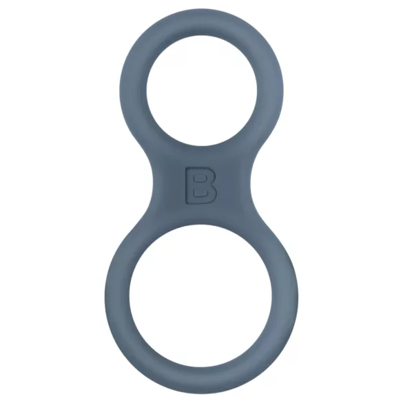 Boners - krúžok na penis a semenníky - silikón - sivý