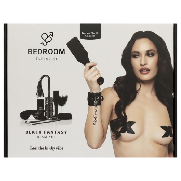 Secret Pleasure Chest - BDSM súprava - pokročilá - 14 dielov - čierna