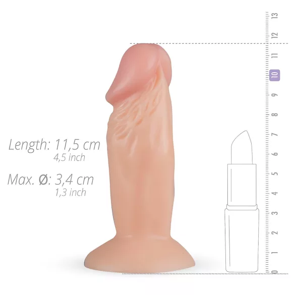 Real Fantasy Archi - realistický dildo - 11,5 cm - prírodná farba