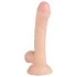 Real Fantasy Vince - dildo s vajcami a predkožkou - 19,5 cm - prírodná farba