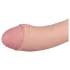 Real Fantasy Vince - dildo s vajcami a predkožkou - 19,5 cm - prírodná farba