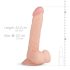Real Fantasy Felix - realistický dildo s semenníkmi - 22 cm - prírodná farba