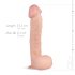 Real Fantasy Lexon - realistický dildo s semenníkmi - 33cm - telová farba