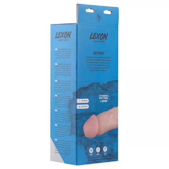 Real Fantasy Lexon - realistický dildo s semenníkmi - 33cm - telová farba