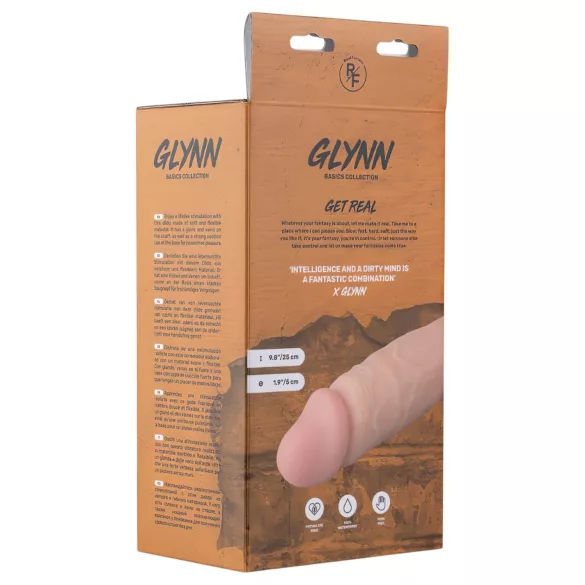 Real Fantasy Glynn - vibrátor na dobíjanie - realistický - 25 cm - telová farba