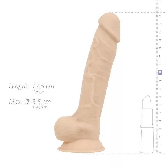 Real Fantasy Percy - realistický dildo - 18 cm - telová farba