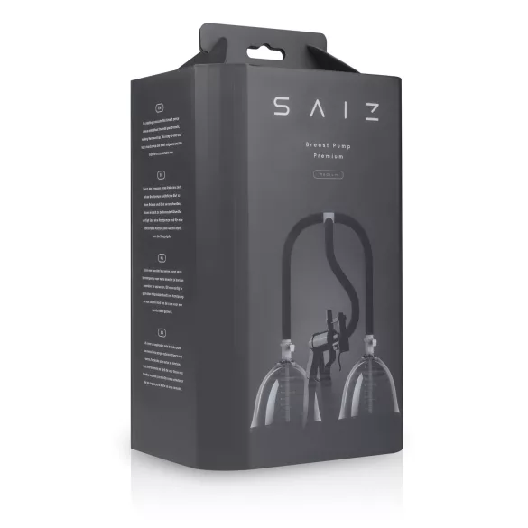 Saiz Premium - elektrická odsávačka na prsia - malá - priehľadná/čierna