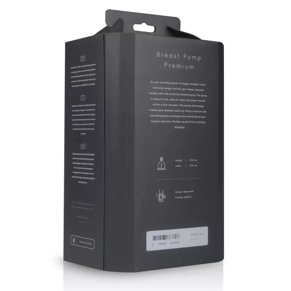 Saiz Premium - elektrická odsávačka na prsia - malá - priehľadná/čierna