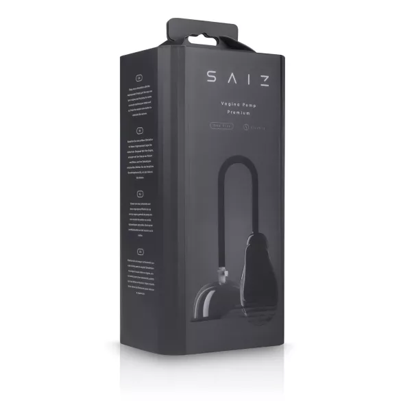 Saiz Premium - automatická vaginálna pumpa - priehľadná/čierna