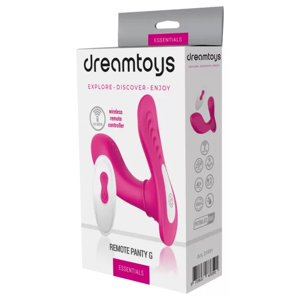 Dreamtoys Essentials - nositeľné vibračné nohavičky s dráždičom bodu G (magenta)