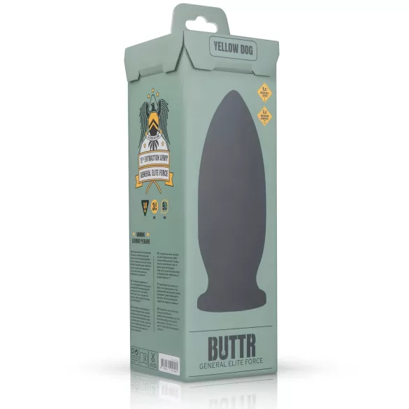 BUTTR Yellow Dog - realistický dildó s prísavkou - čierny