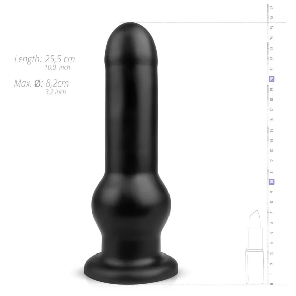 BUTTR - dildo s prísavkou - čierny
