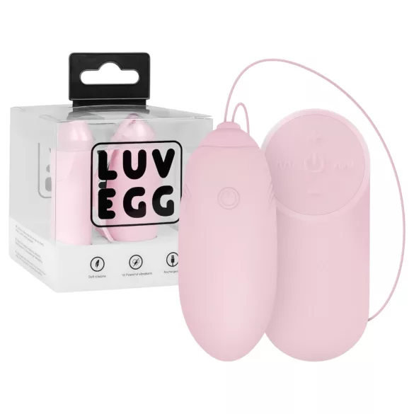 LUV EGG - nositeľné akumulátorové rádiové vibračné vajíčko (ružové)