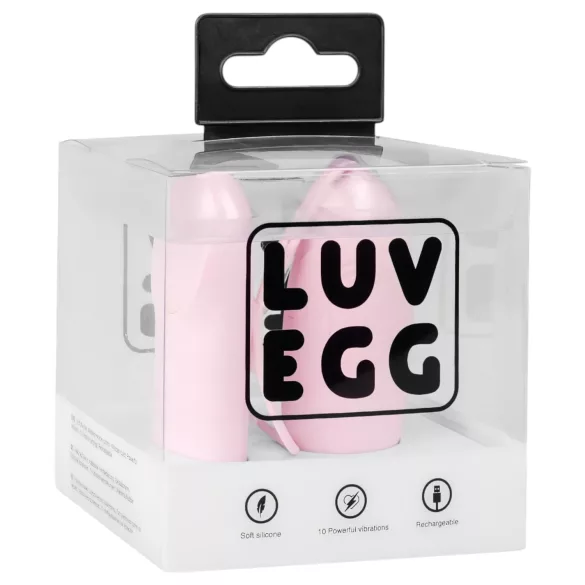 LUV EGG - nositeľné akumulátorové rádiové vibračné vajíčko (ružové)