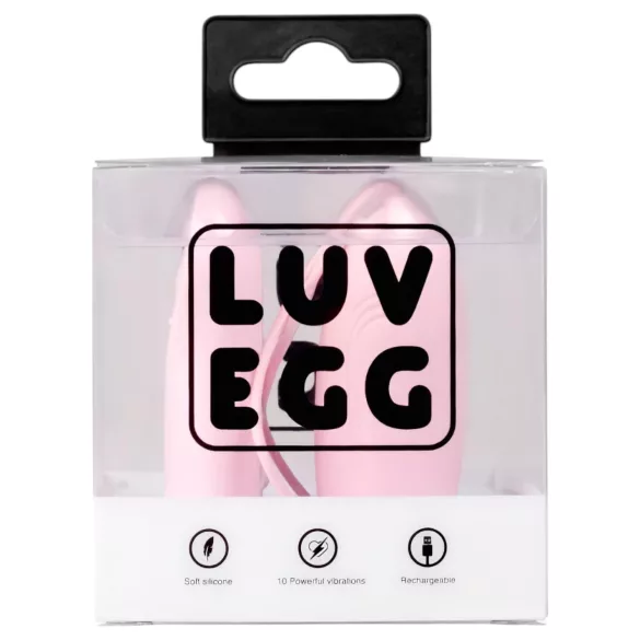 LUV EGG - nositeľné akumulátorové rádiové vibračné vajíčko (ružové)
