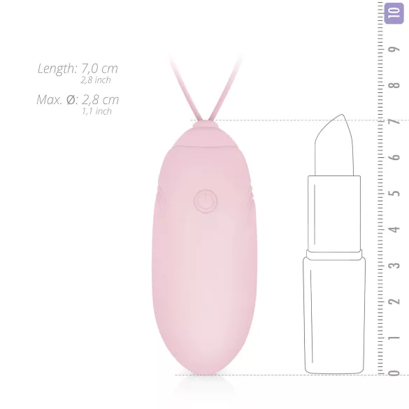 LUV EGG - nositeľné akumulátorové rádiové vibračné vajíčko (ružové)