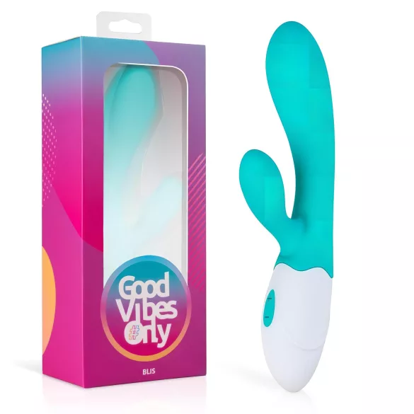 Good Vibes Only Blis Rabbit - vibrátor s ramienkom na klitoris - tyrkysový