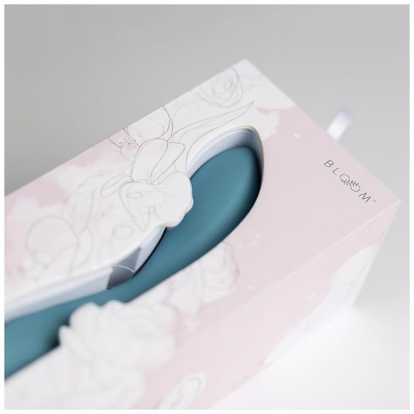 Bloom Rose - vibrátor na bod G - nabíjateľný, silikónový - tyrkysový