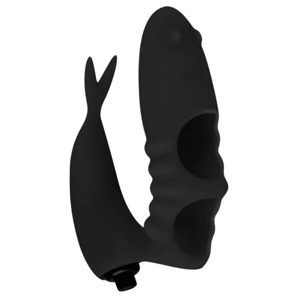 Easytoys - prstový vibrátor 2v1 - čierny