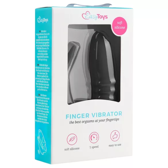 Easytoys - prstový vibrátor 2v1 - čierny