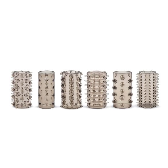 Easytoys - návlek na penis - sada 6 kusov - sivá