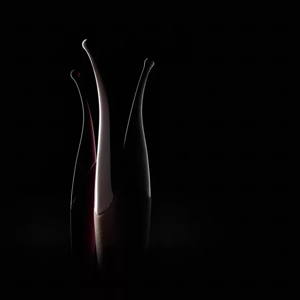 Senzi - vibračný stimulátor klitorisu - vodotesný, akumulátorový - červený