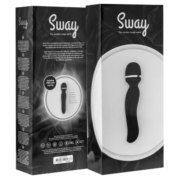 Sway No.4 Wand - masážny vibrátor na baterku - čierny