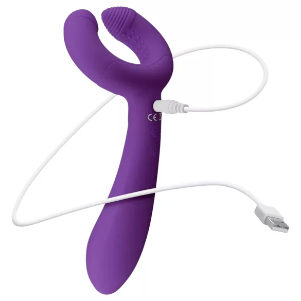 Easytoys - párový vibrátor - nabíjateľný, vodotesný - fialový