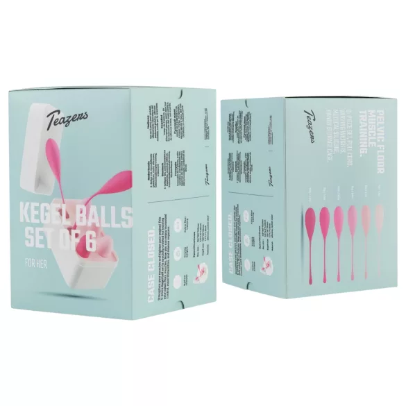 Teazers - kegel guličky set 6 ks - ružové