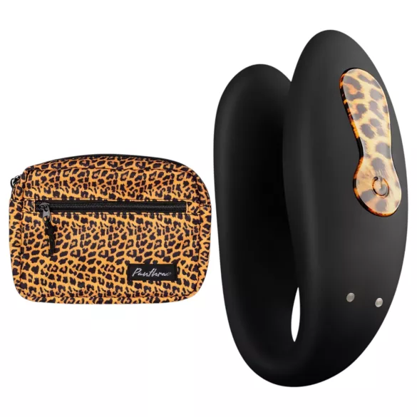 Panthra Zuna - akumulátorový, vodotesný párový vibrátor (leopardí čierna)
