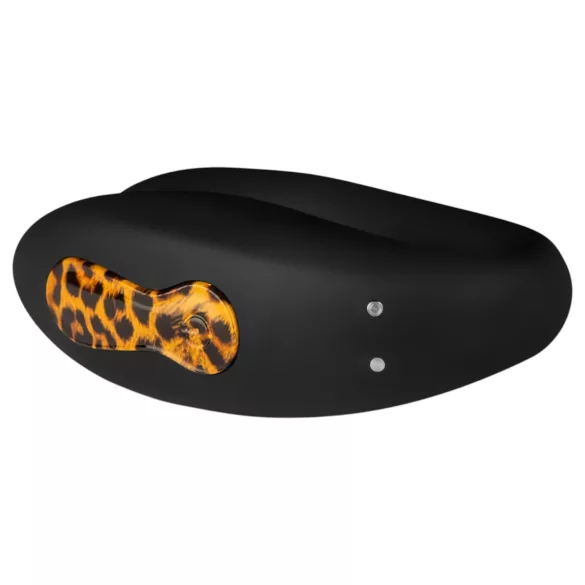 Panthra Zuna - akumulátorový, vodotesný párový vibrátor (leopardí čierna)