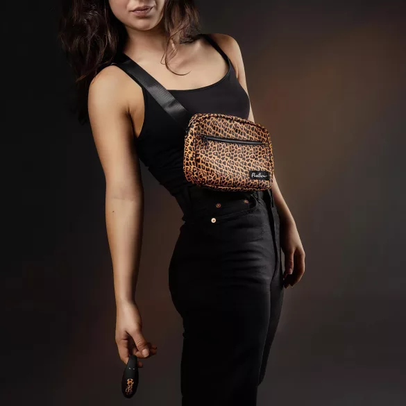 Panthra Zuna - párový vibrátor - dobíjací, vodotesný - leopardia čierna