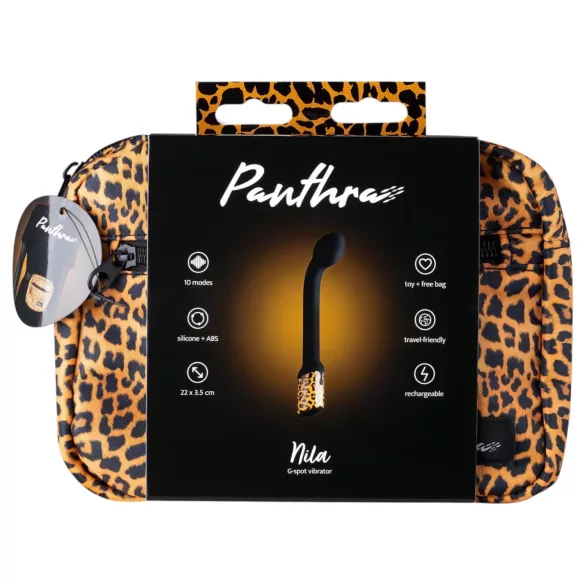 Panthra Nila - vibrátor na G-bod - nabíjateľný, vodotesný - leopardia čierna