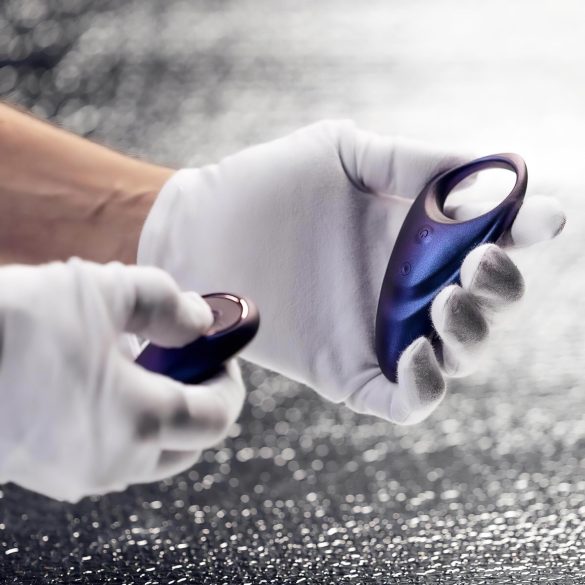 Hueman Neptune - vibračný erekčný krúžok - vodotesný - fialový