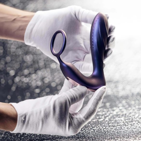 Hueman Black Hole - rádiový anál vibrátor s penisovým krúžkom (fialový)