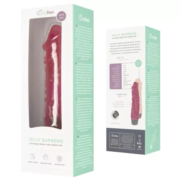 Easytoys Jelly Supreme - realistický vibrátor - ružový