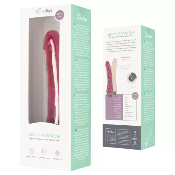 Easytoys Jelly Passion - realistický vibrátor - ružový