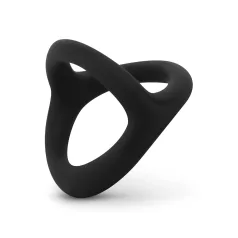   Easytoys Desire Ring - erekčný krúžok na penis a semenníky - flexibilný čierny