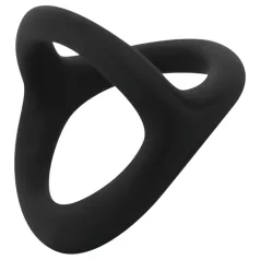   Easytoys Desire Ring - erekčný krúžok na penis a semenníky - flexibilný čierny