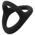 Easytoys Desire Ring - erekčný krúžok na penis a semenníky - flexibilný čierny