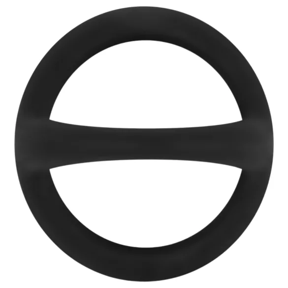 Easytoys Desire Ring - erekčný krúžok na penis a semenníky - flexibilný čierny