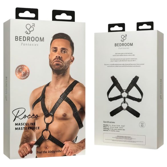 Bedroom Fantasies Rocco - erotické body - čierne - S-XL