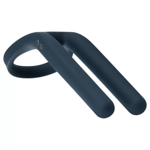 Boners - vibračný krúžok na penis a semenníky - nabíjateľný - modrý